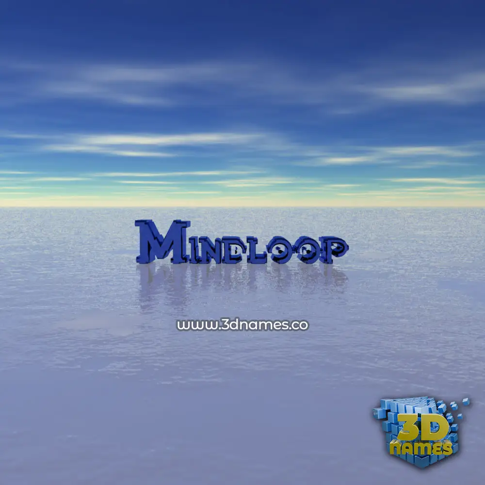 mindloop in Horizon style - 3D name wallpaper