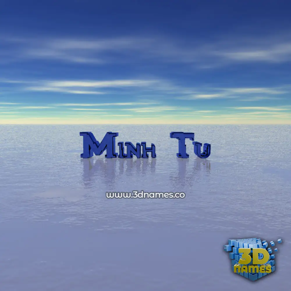 minh tu in Horizon style - 3D name wallpaper