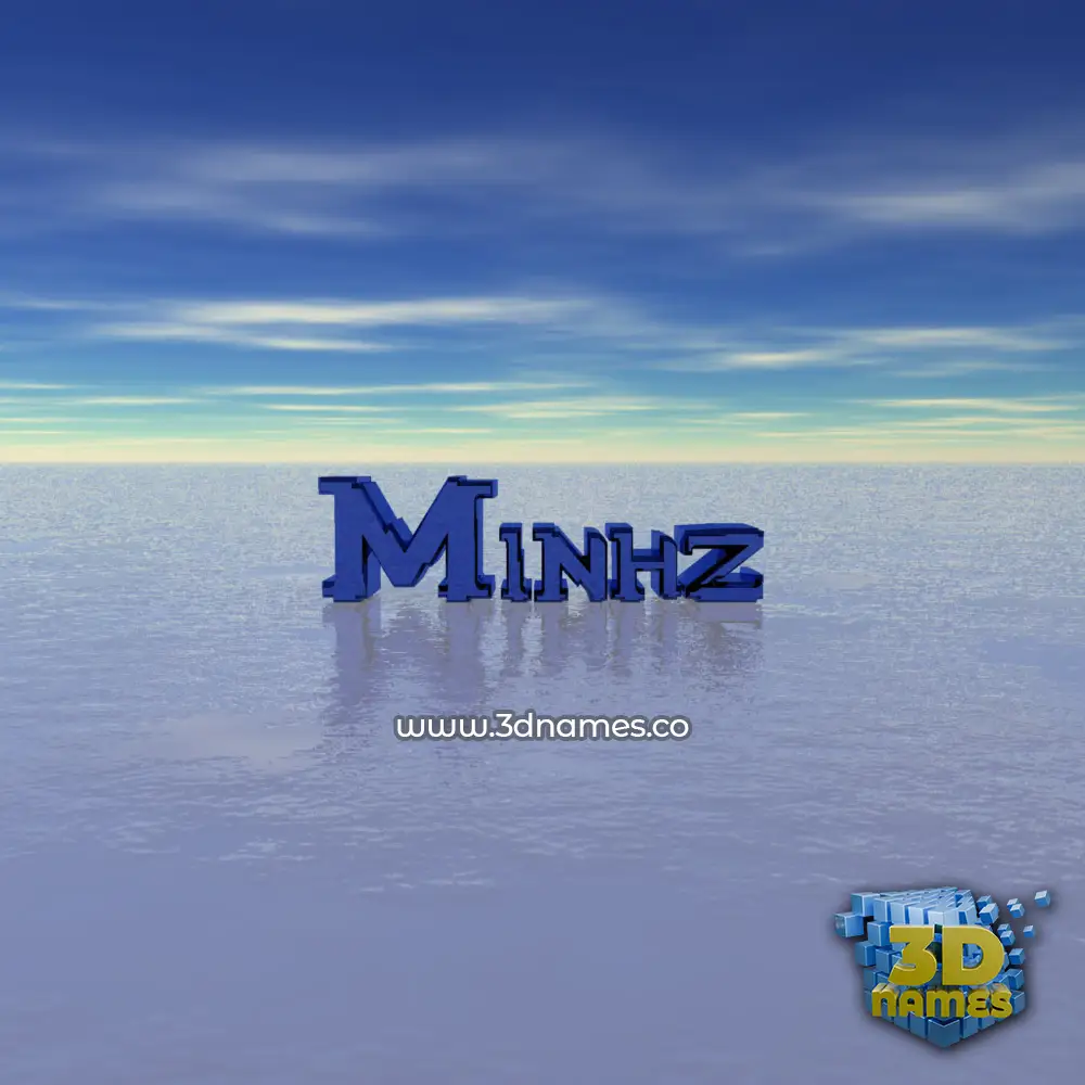 minhz in Horizon style - 3D name wallpaper