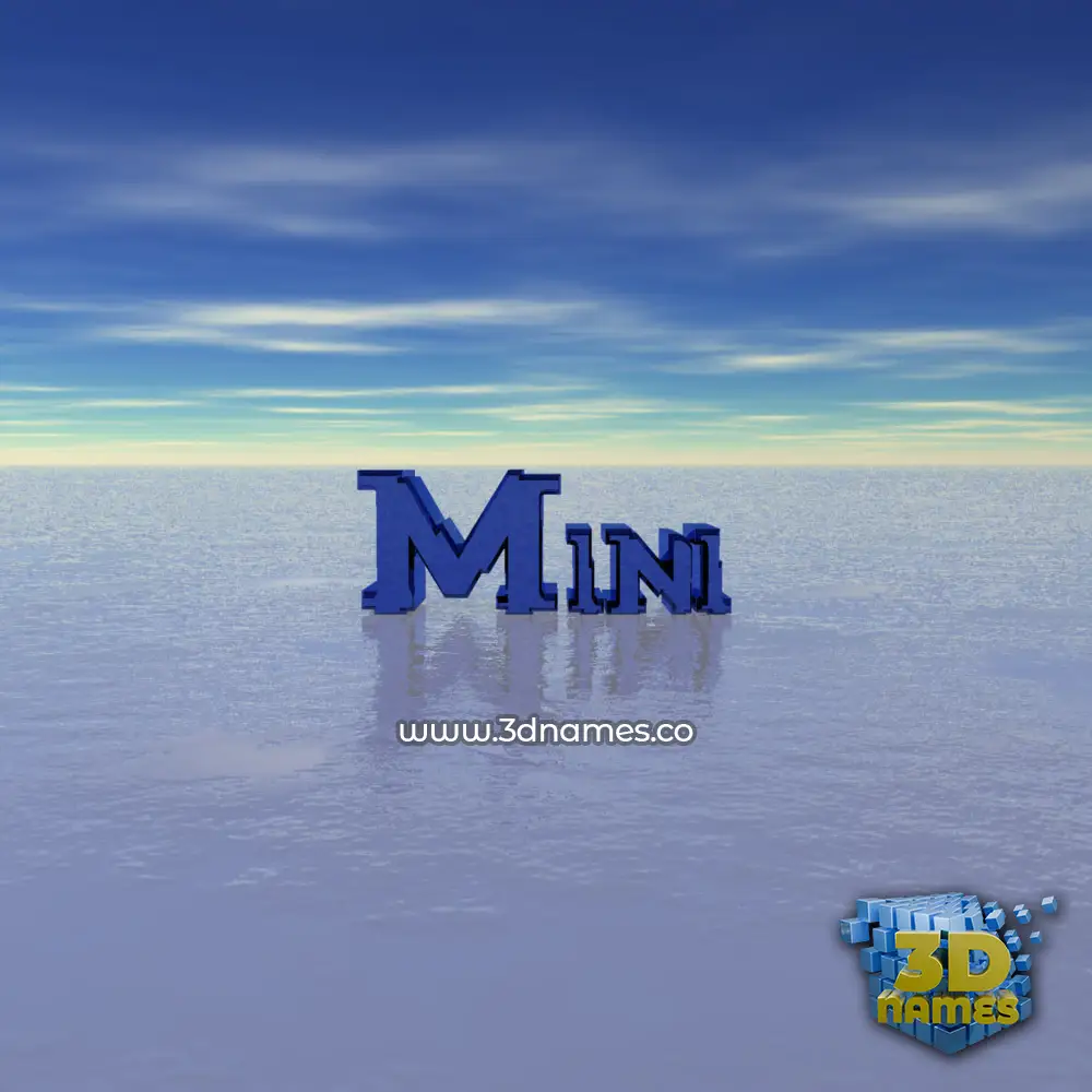 mini in Horizon style - 3D name wallpaper