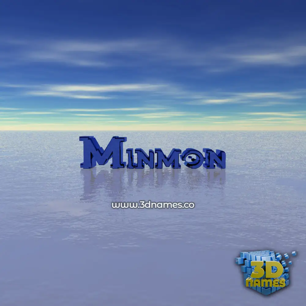 minmon in Horizon style - 3D name wallpaper