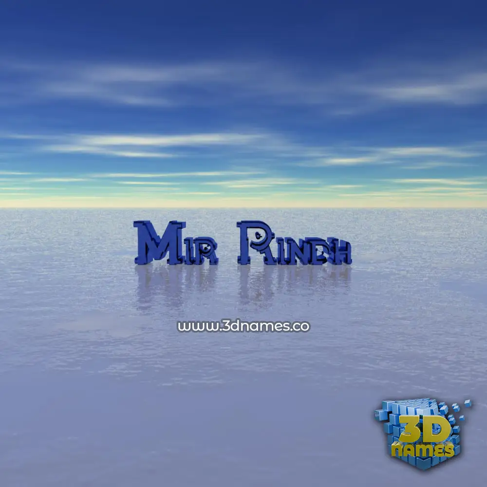 mir rindh in Horizon style - 3D name wallpaper