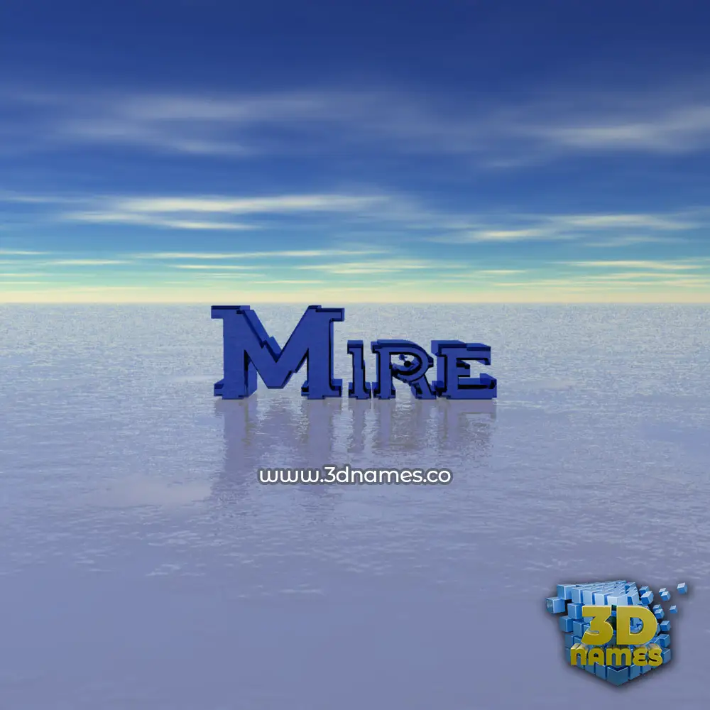 mire in Horizon style - 3D name wallpaper