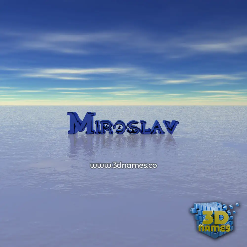 miroslav in Horizon style - 3D name wallpaper