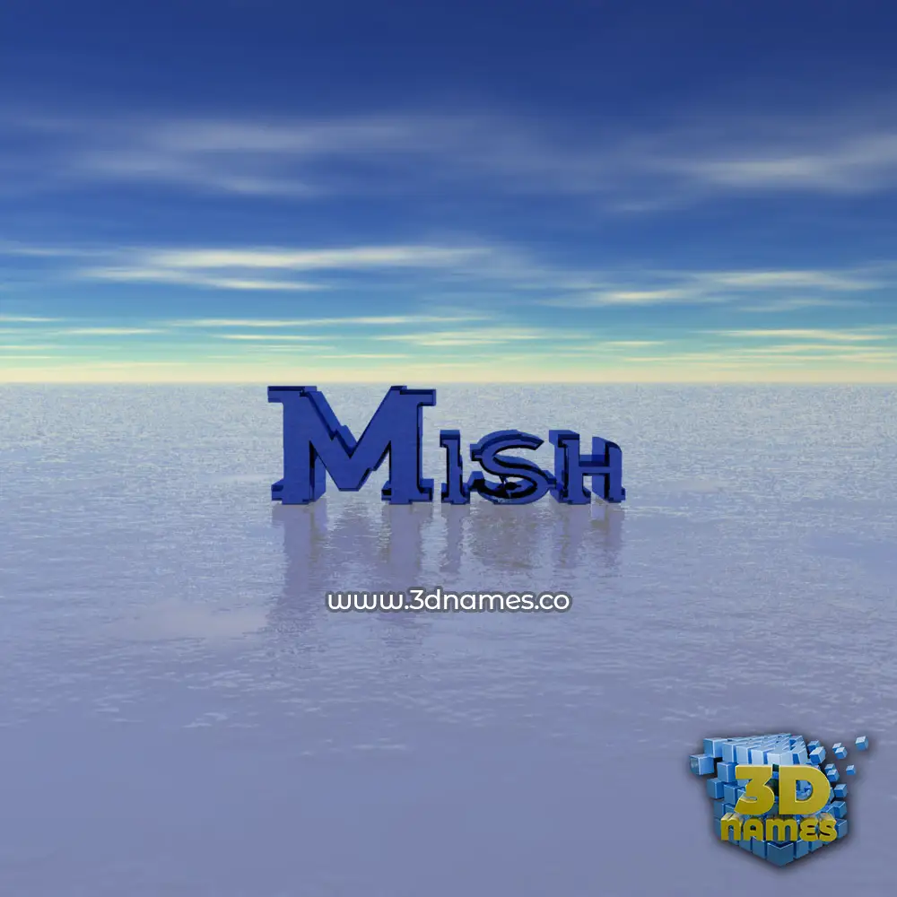 mish in Horizon style - 3D name wallpaper