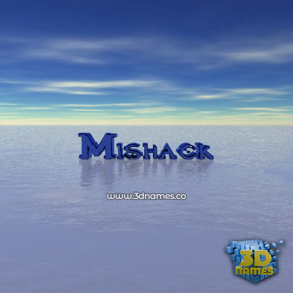 mishack in Horizon style - 3D name wallpaper