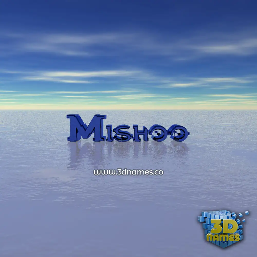 mishoo in Horizon style - 3D name wallpaper