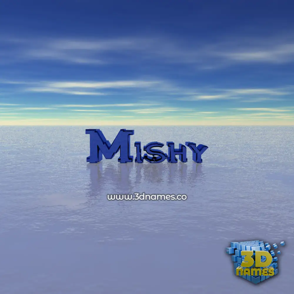 mishy in Horizon style - 3D name wallpaper