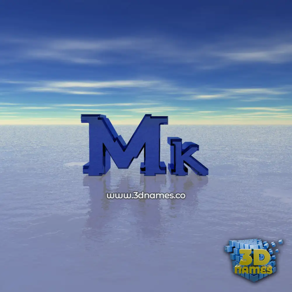 mk in Horizon style - 3D name wallpaper