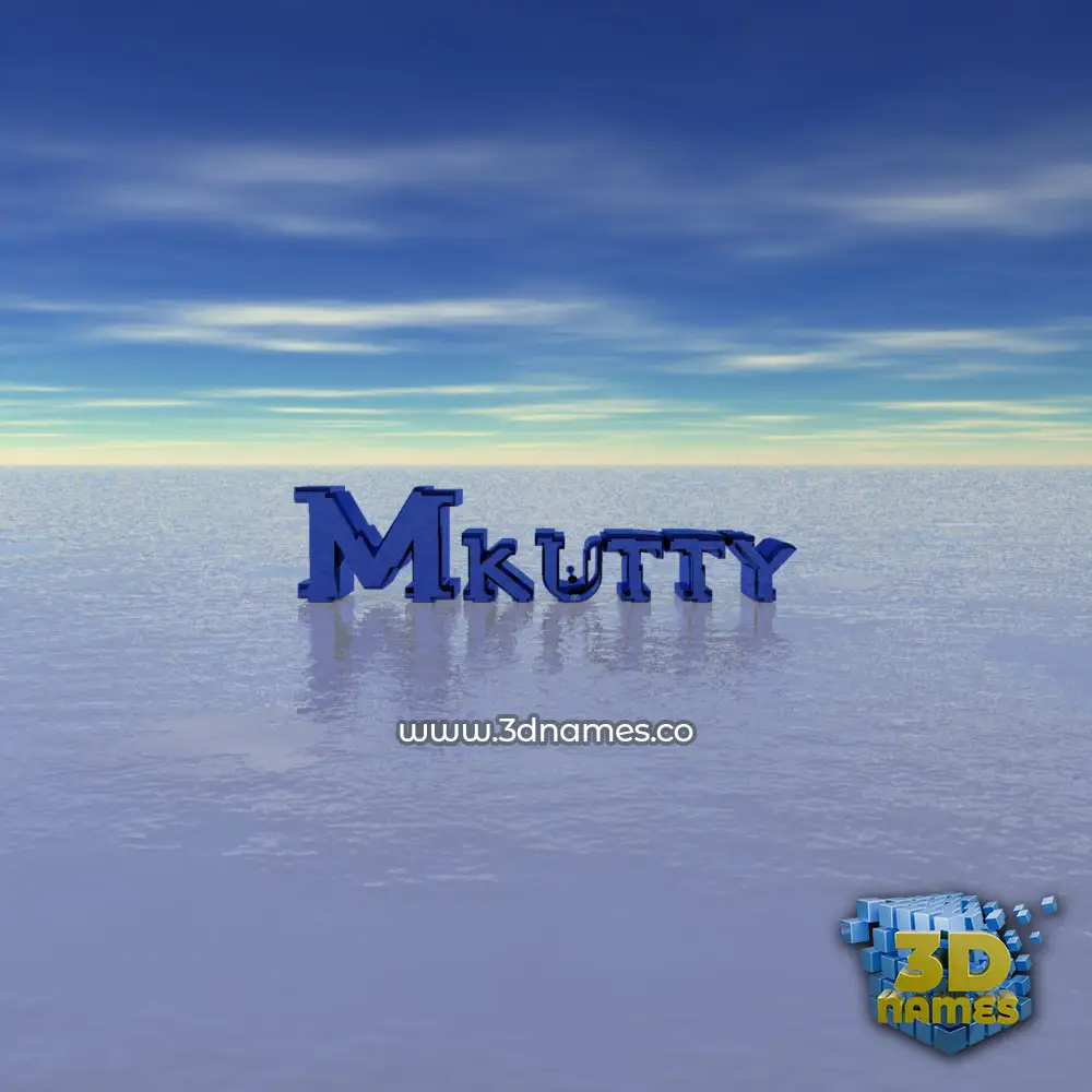 mkutty in Horizon style - 3D name wallpaper