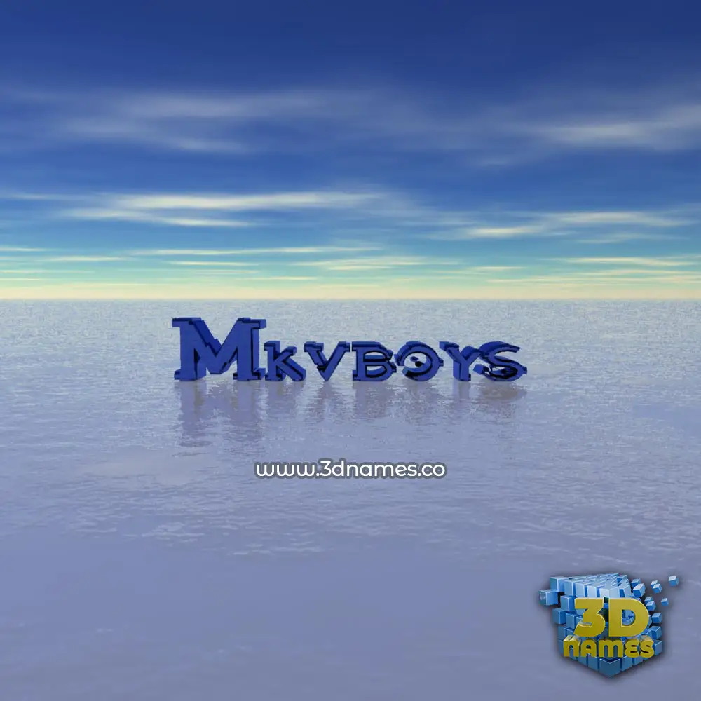 mkvboys in Horizon style - 3D name wallpaper