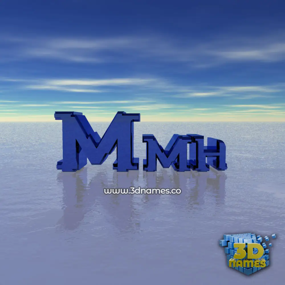 mmh in Horizon style - 3D name wallpaper