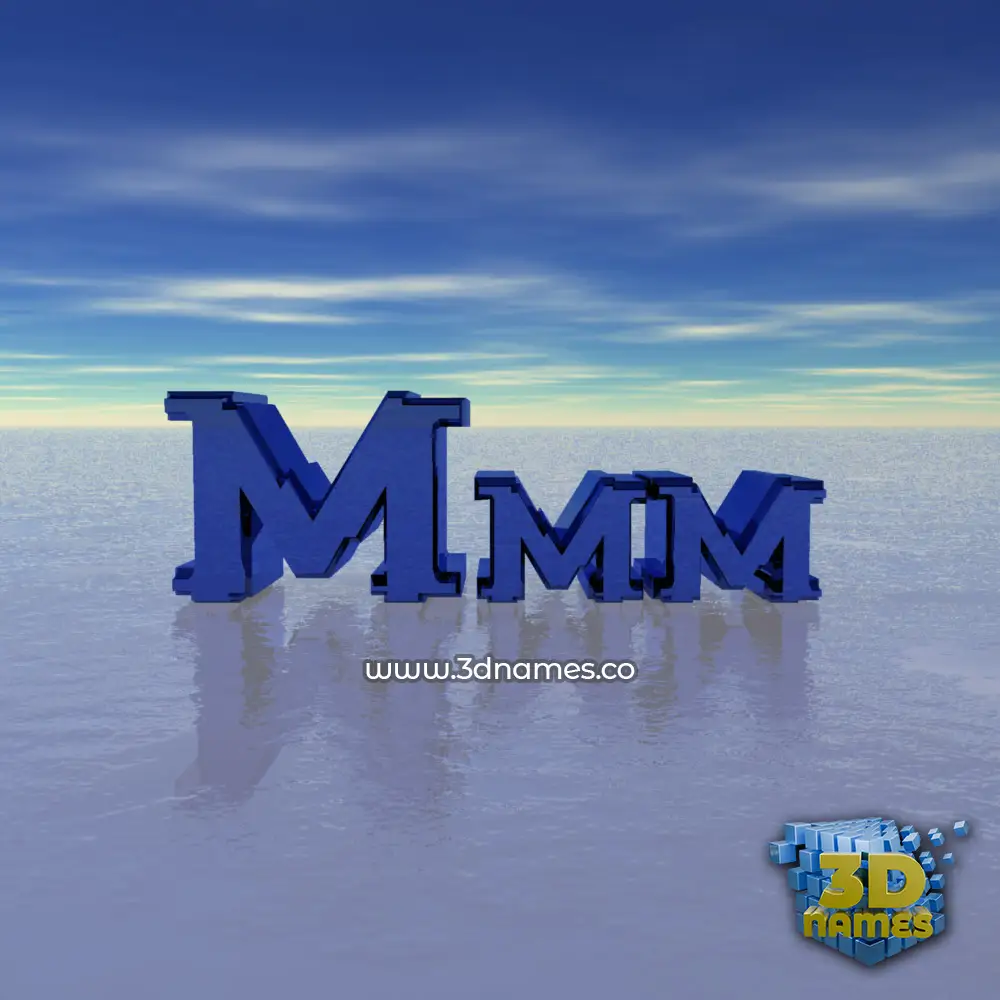mmm in Horizon style - 3D name wallpaper