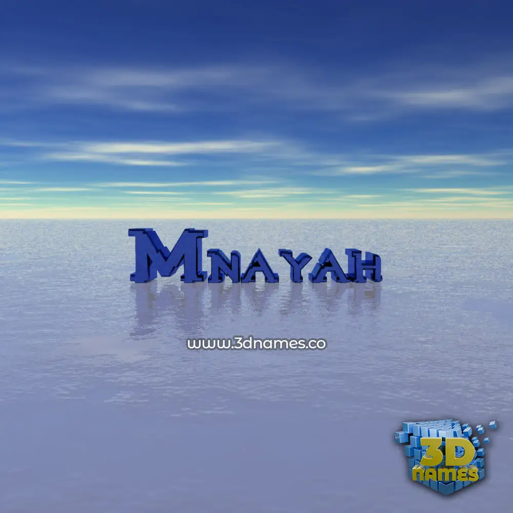 mnayah in Horizon style - 3D name wallpaper