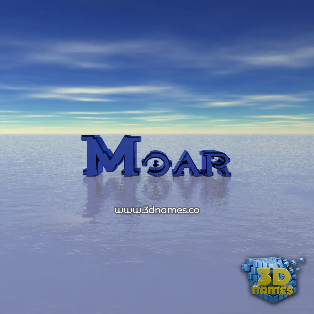 moar in Horizon style - 3D name wallpaper