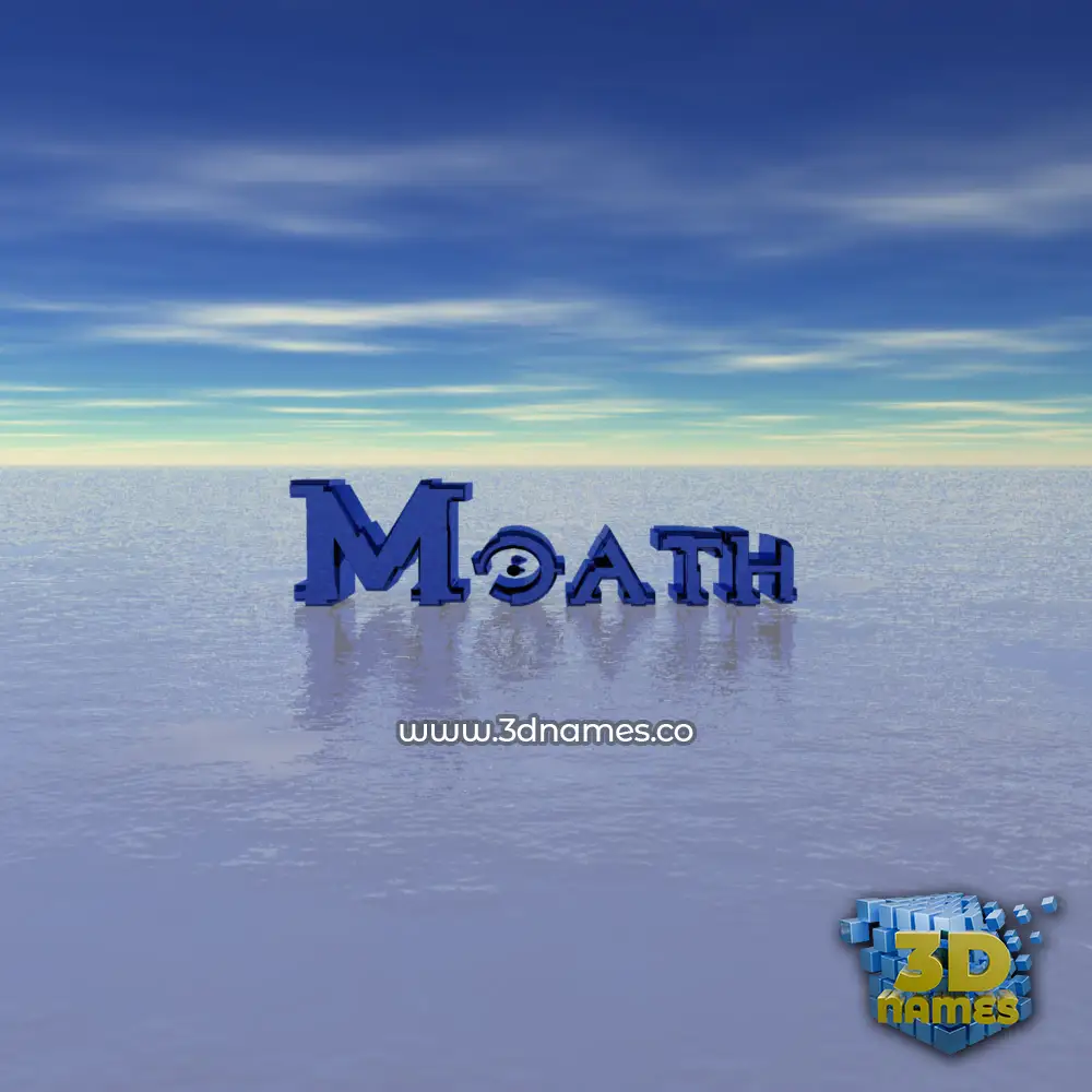 moath in Horizon style - 3D name wallpaper