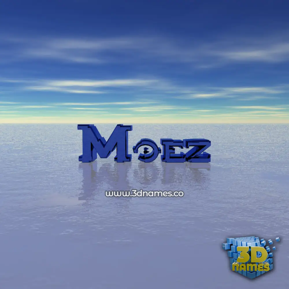 moez in Horizon style - 3D name wallpaper
