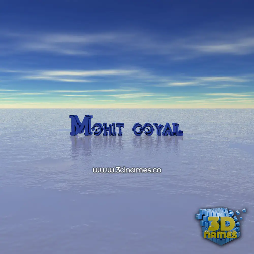 mohit goyal in Horizon style - 3D name wallpaper