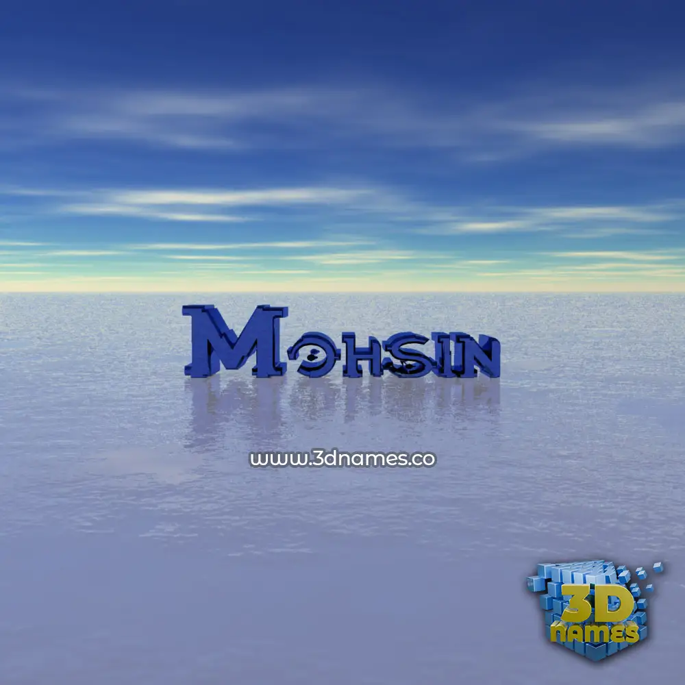 mohsin in Horizon style - 3D name wallpaper