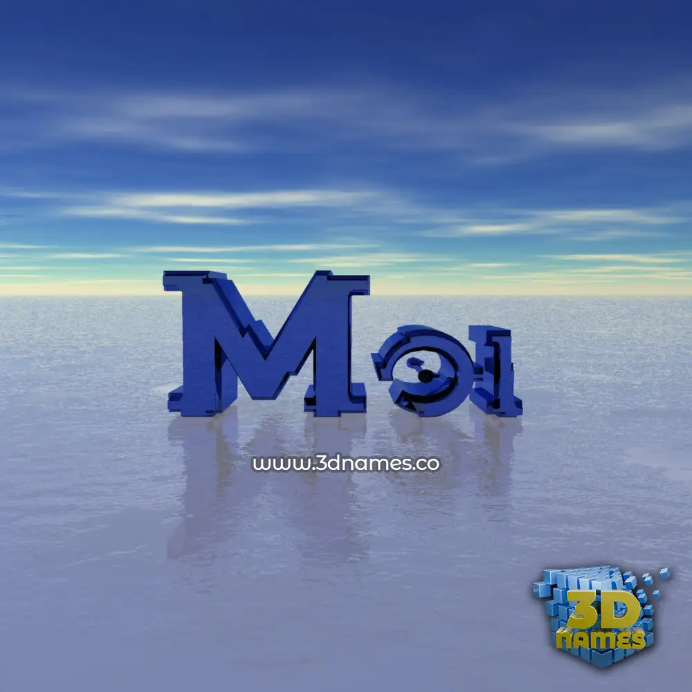 moi in Horizon style - 3D name wallpaper