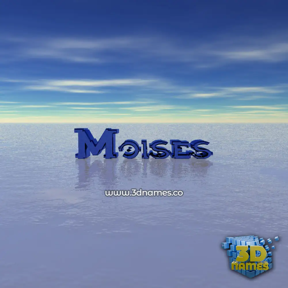 moises in Horizon style - 3D name wallpaper
