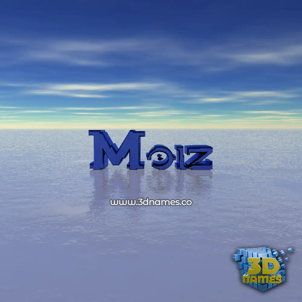 moiz in Horizon style - 3D name wallpaper