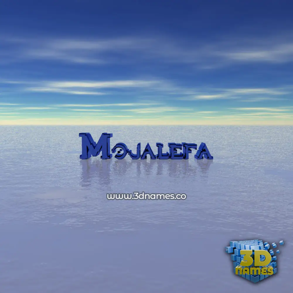 mojalefa in Horizon style - 3D name wallpaper