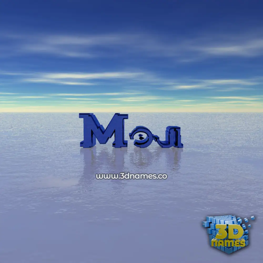 moji in Horizon style - 3D name wallpaper
