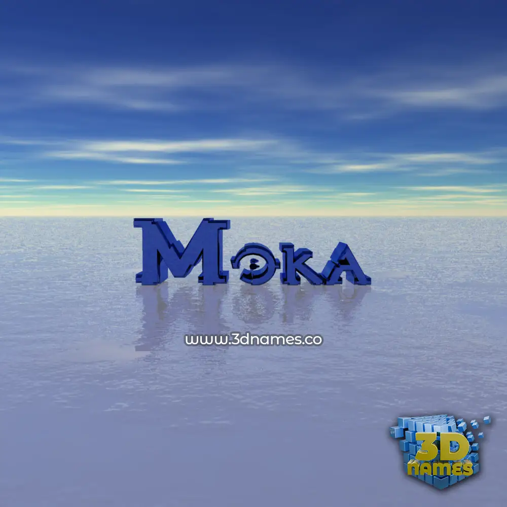 moka in Horizon style - 3D name wallpaper