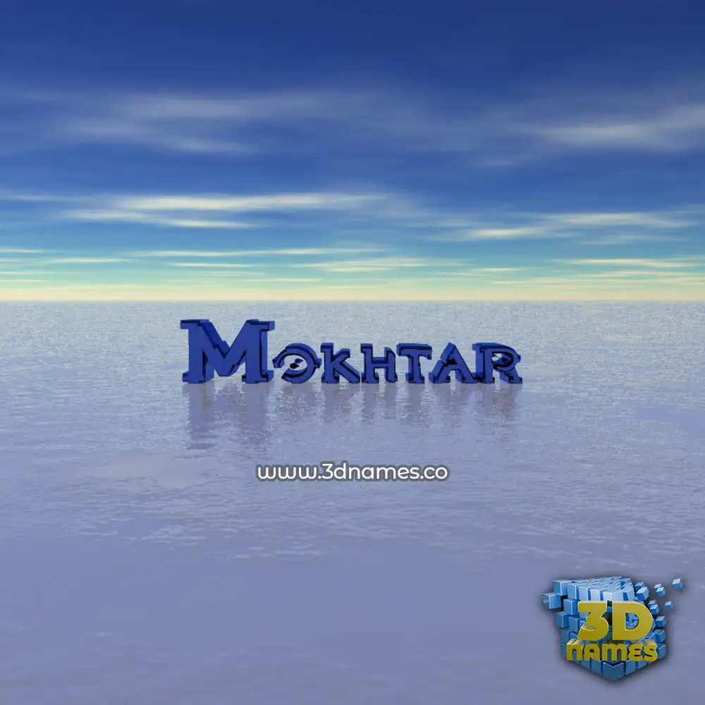 mokhtar in Horizon style - 3D name wallpaper