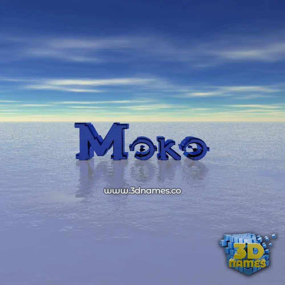 moko in Horizon style - 3D name wallpaper