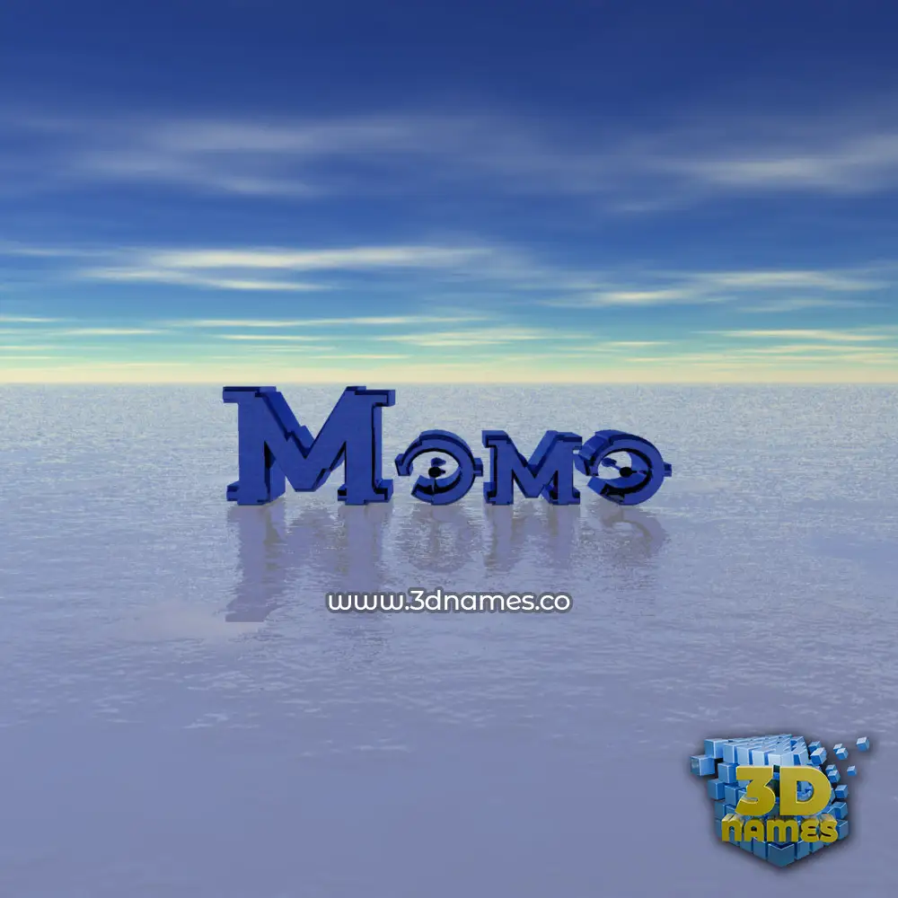momo in Horizon style - 3D name wallpaper