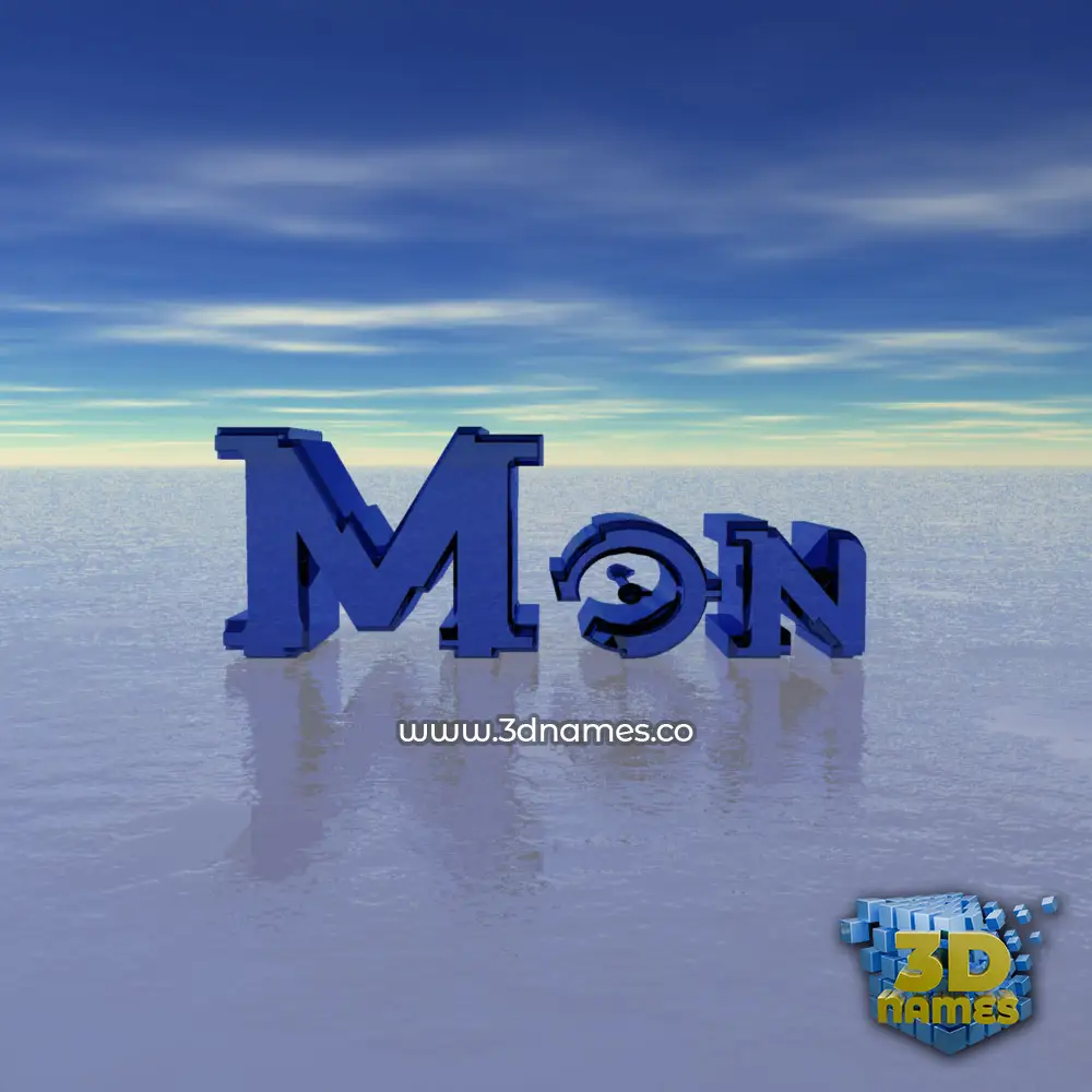 mon in Horizon style - 3D name wallpaper