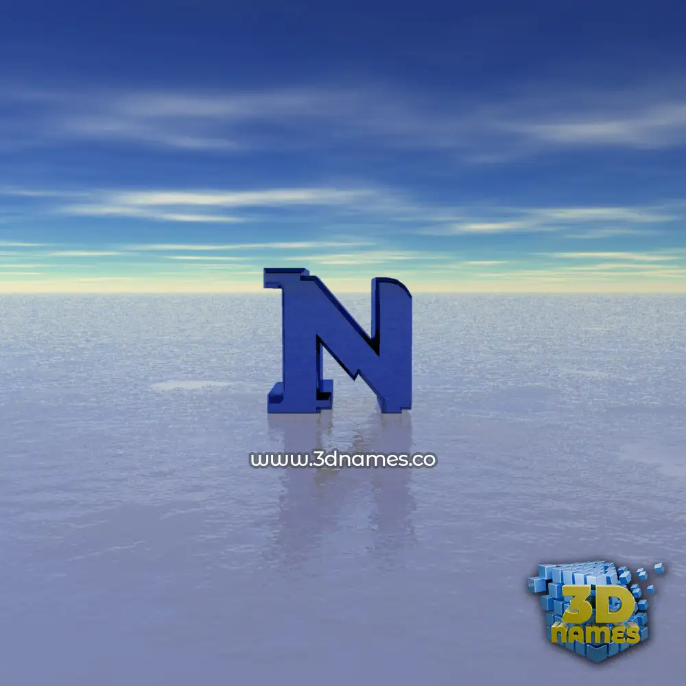 n in Horizon style - 3D name wallpaper