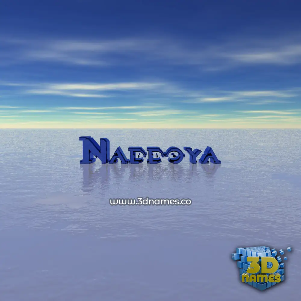 naddoya in Horizon style - 3D name wallpaper