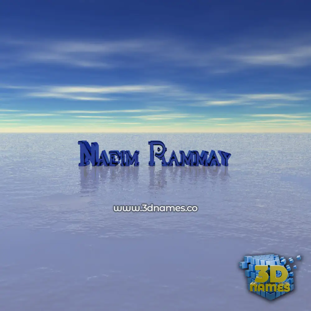 nadim rammay in Horizon style - 3D name wallpaper