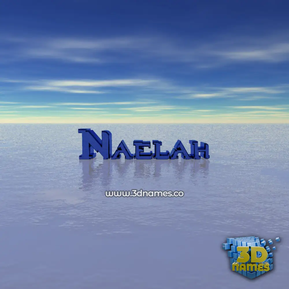 naelah in Horizon style - 3D name wallpaper