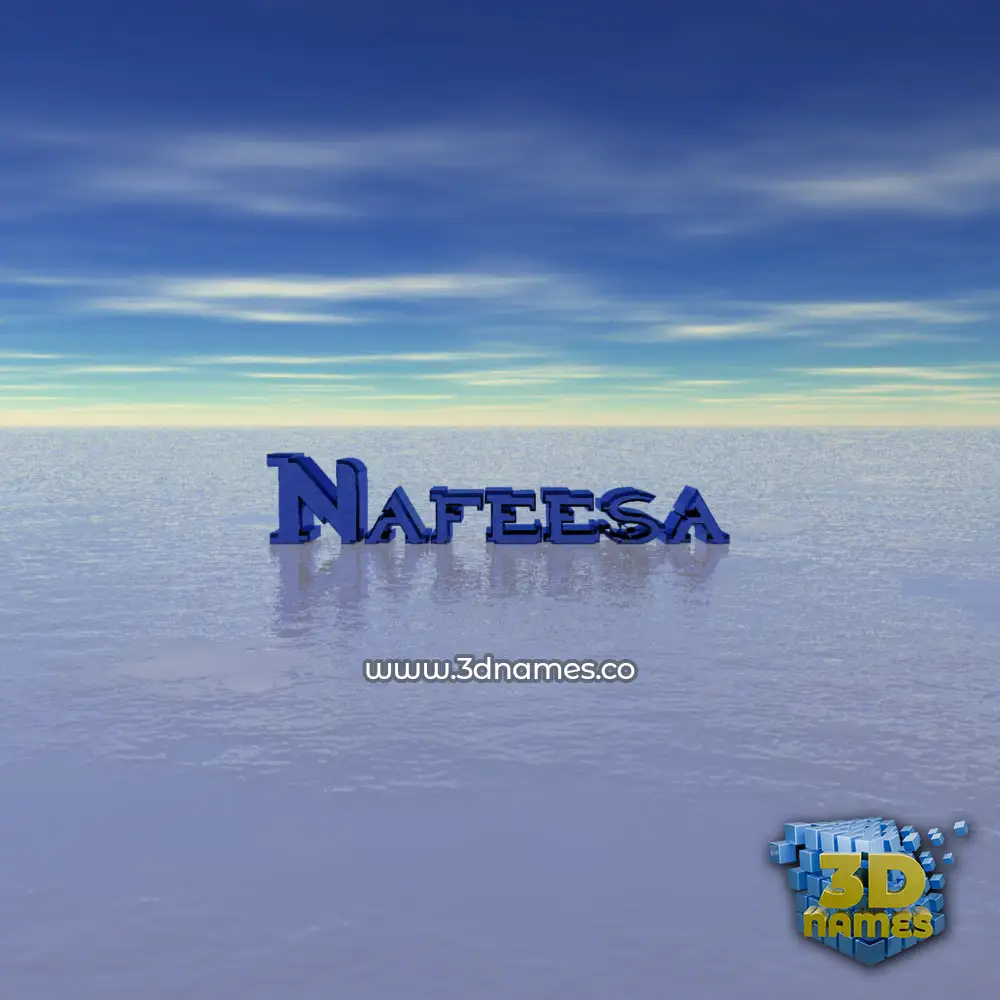 nafeesa in Horizon style - 3D name wallpaper