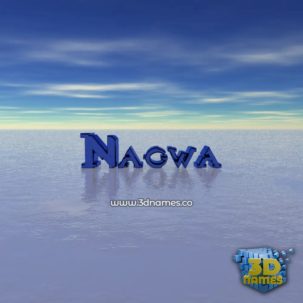 nagwa in Horizon style - 3D name wallpaper