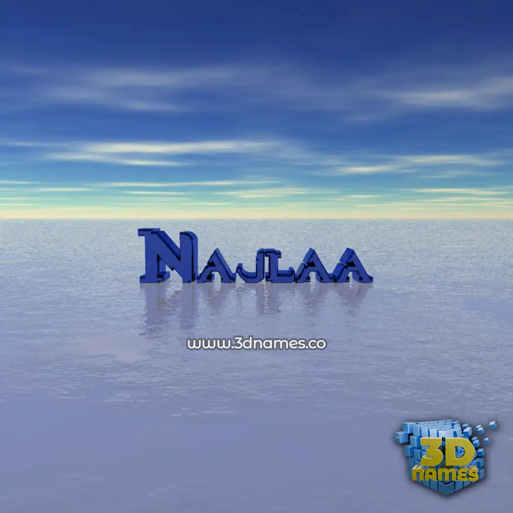 najlaa in Horizon style - 3D name wallpaper