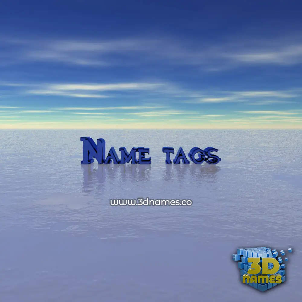 name tags in Horizon style - 3D name wallpaper