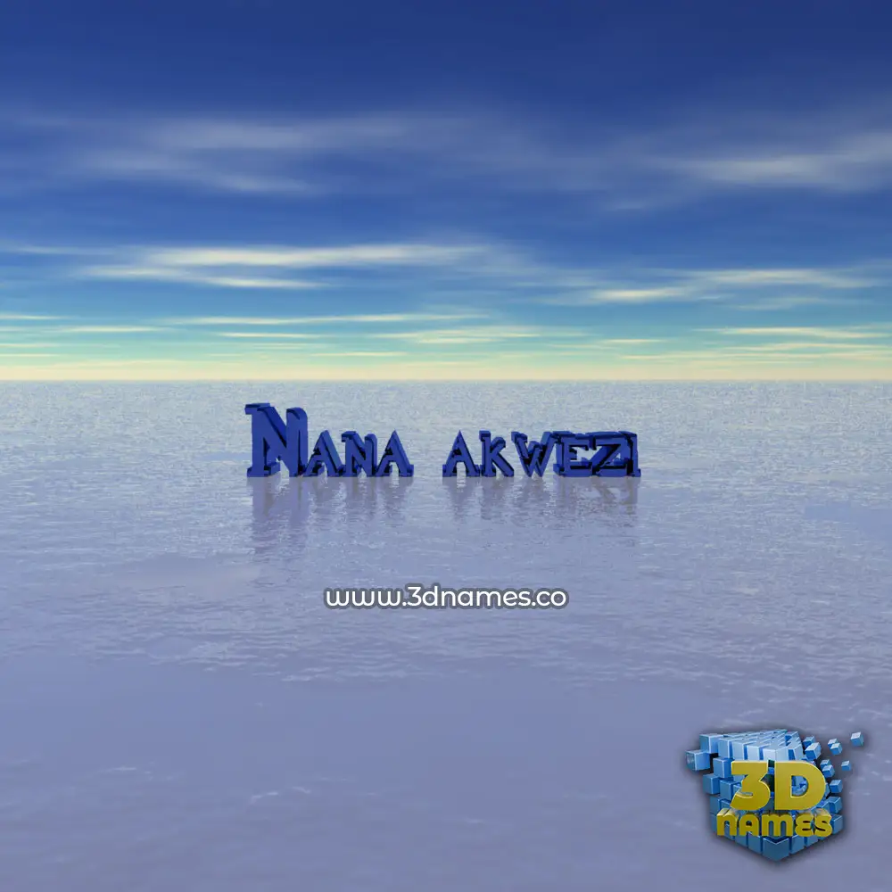 nana akwezi in Horizon style - 3D name wallpaper