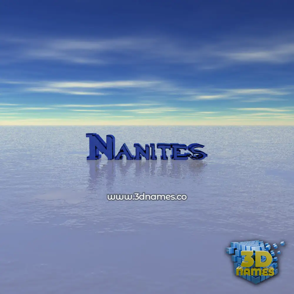 nanites in Horizon style - 3D name wallpaper
