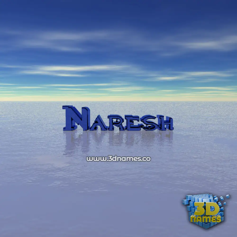 naresh in Horizon style - 3D name wallpaper