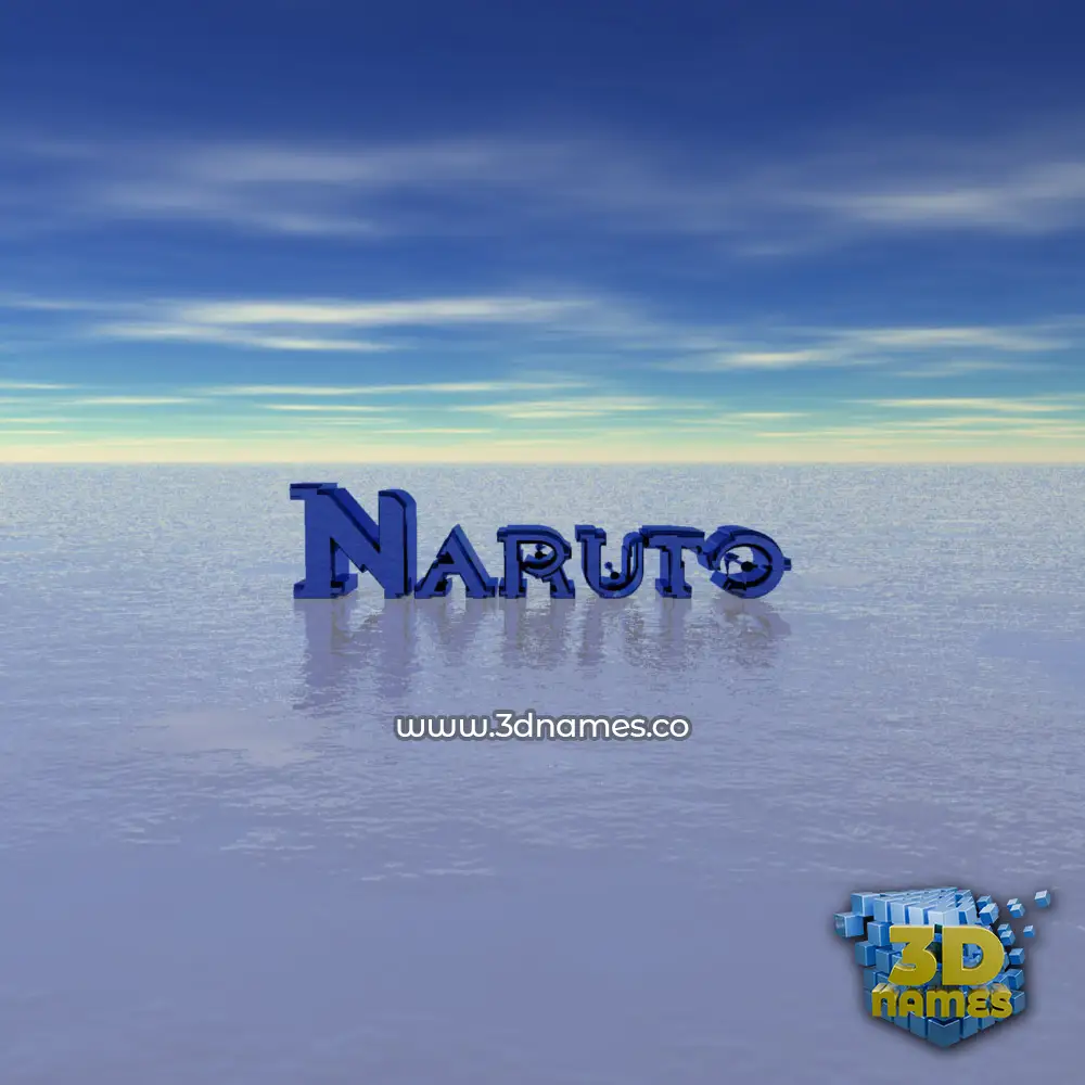 naruto in Horizon style - 3D name wallpaper