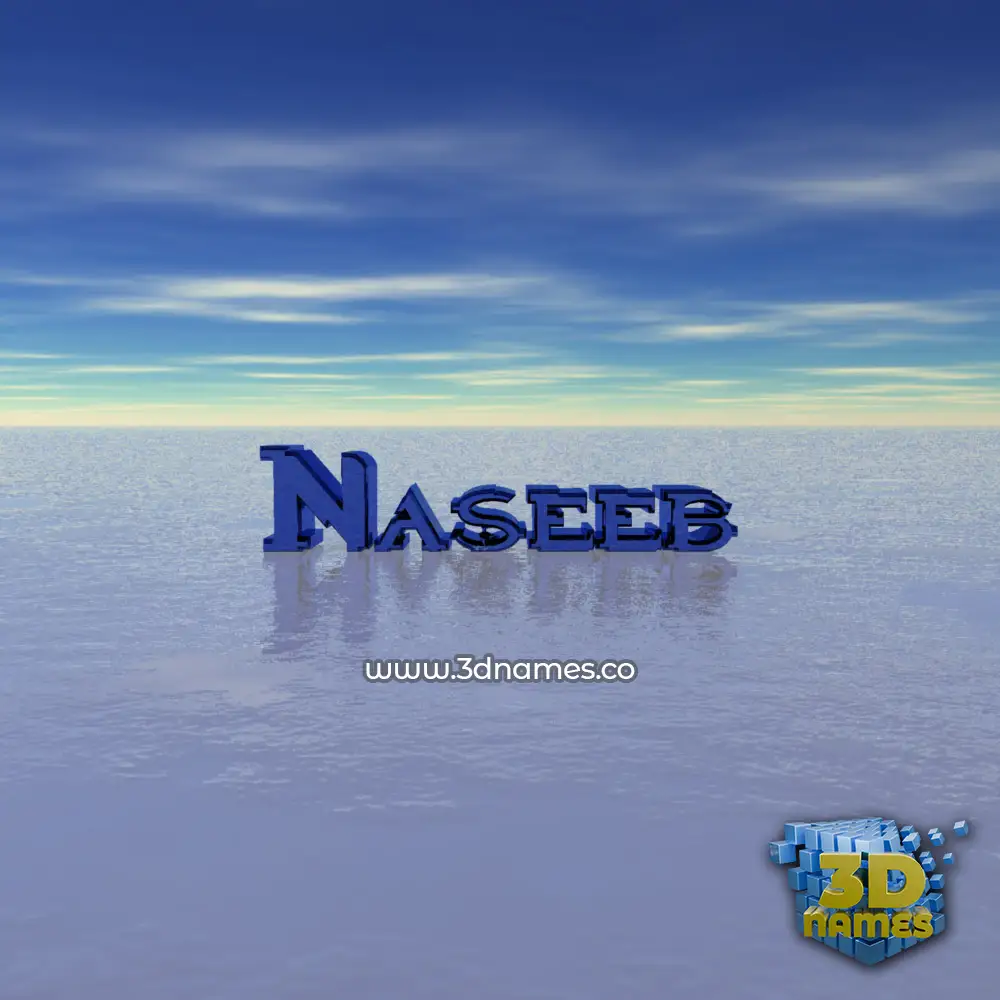 naseeb in Horizon style - 3D name wallpaper