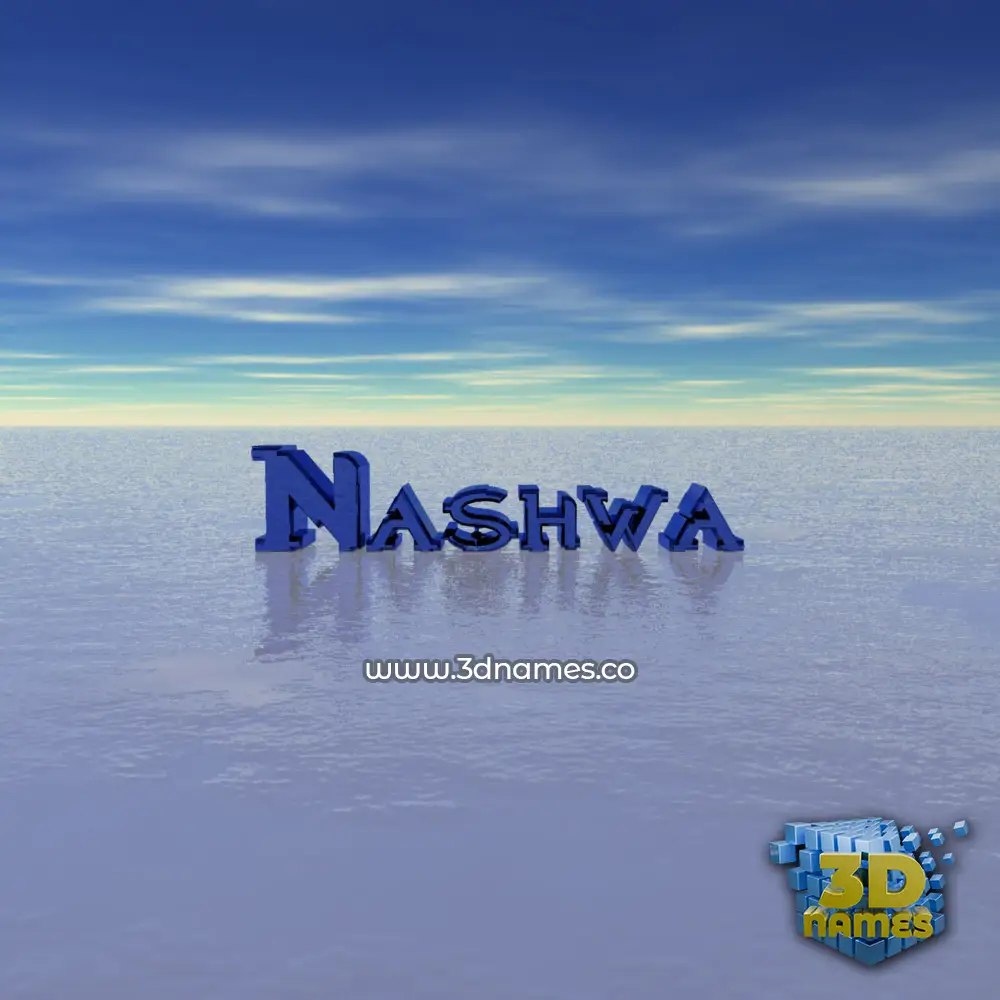 nashwa in Horizon style - 3D name wallpaper