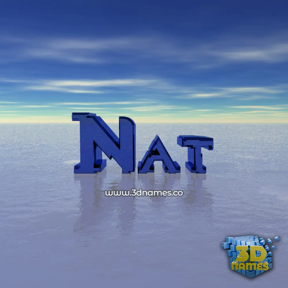 nat in Horizon style - 3D name wallpaper