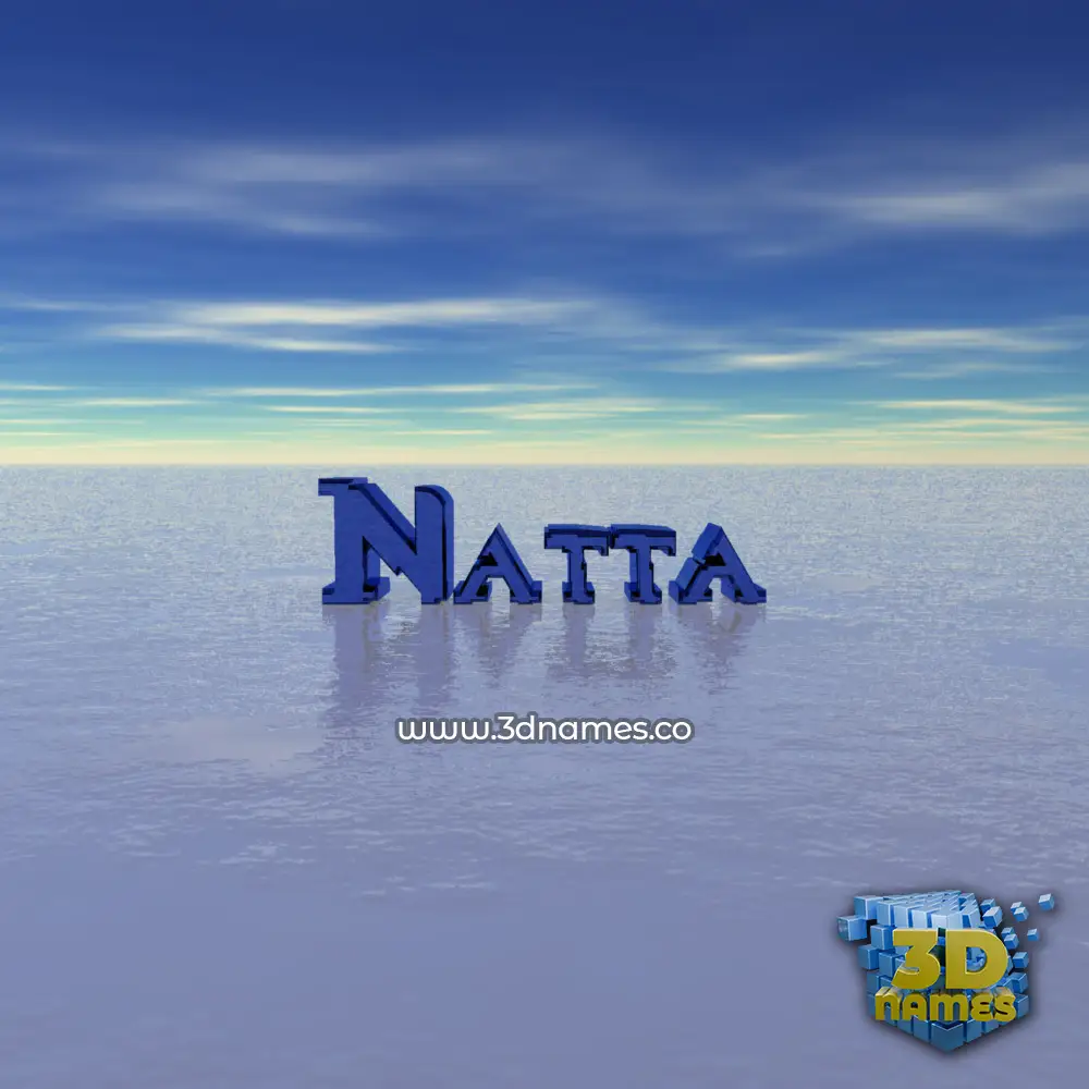 natta in Horizon style - 3D name wallpaper
