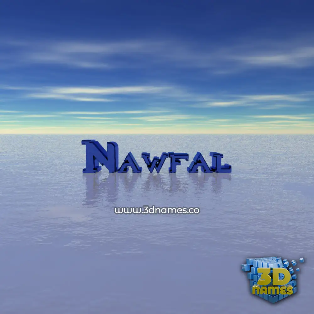 nawfal in Horizon style - 3D name wallpaper